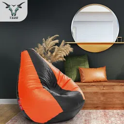 txor XL Premium Leatherette Classic Teardrop Bean Bag With Bean Filling image 5