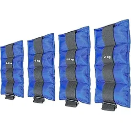 TYCOON PHYSIO SOLUTIONS Physiotherapy Gym & Fitness Instrument Weight Cuffs,Blue (Half kg, 1kg, 1.5kg, 2kg) image 1