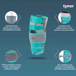 Tynor 14 Inch Comfortable Knee Immobilizer, Size: M image 3