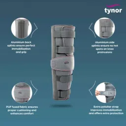 Tynor 22 Inch Comfortable Knee Immobilizer, Size: M image 3