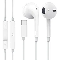 Type C Earphone Compatible with Samsung Galaxy Z Flip/Fold Series Galaxy A54 / A73 / A34 / A15 Built-in HD mic, Clear (USB C White)-picture-30