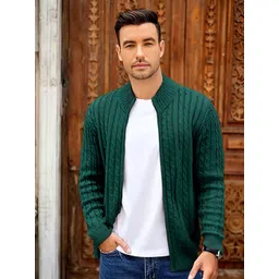 TYSORT Men Woollen Pullover with Zip Detail-picture-36