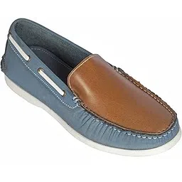 tzaro Genuine Leather Boat Shoe - Blue Akagi-picture-26