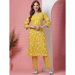 Tzelynn Women Pure Cotton Prineted Tunic With Pants-picture-35