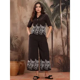 Tzelynn Womens Viscose Rayon Floral Embroidered Tunic With Palazzo-picture-29