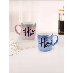 U & U Unique Utilities Pink Printed Ceramic Dishwasher & Microwave Safe 2Pcs Mugs 350 ml-picture-21