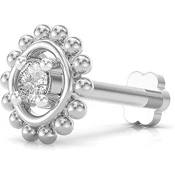 u are 925 Sterling Silver 18K Gold Plated Beaded Halo Nose Pin for Women and Girls | With Certificate of Authenticity and 925 Stamp-picture-11