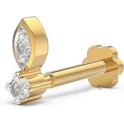 u are 925 Sterling Silver 18K Gold Plated Dual Elegance Nose Pin for Women and Girls | With Certificate of Authenticity and 925 Stamp-picture-50