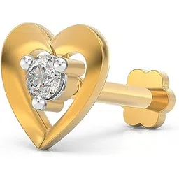 u are 925 Sterling Silver 18K Gold Plated Heartâ€™s Embrace Nose Pin for Women and Girls | With Certificate of Authenticity and 925 Stamp-picture-49