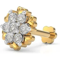 u are 925 Sterling Silver 18K Gold Plated Heartfelt Brilliance Screw Nose Pin for Women and Girls | With Certificate of Authenticity and 925 Stamp-picture-26