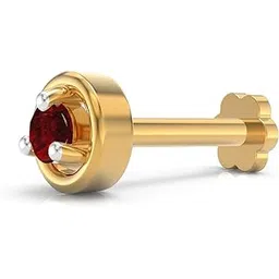 u are 925 Sterling Silver 18K Gold Plated Triple-Prong Radiance Nose Pin for Women and Girls | With Certificate of Authenticity and 925 Stamp-picture-15