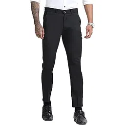 u. s. pitchers U.S. Pitchers Men?s Formal Trousers ? 2-Way Stretch, Comfort Fit Office Wear Pants, Solid Flat-Front Formal Pants-picture-49