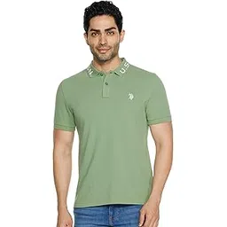 u. s. polo assn. Men's Solid Regular Fit Polo Shirt-picture-50