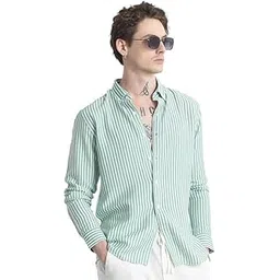 u turn U-Turn Men's Cotton Casual Printed Striped Stylish Latest Shirt for Men-picture-20