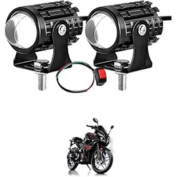 U1 Mini Driving Fog Light Projector Led Dual Color Light White & Yellow | High/Low Beam System With On-Off Switch Universal For Motorcycle Bikes & Scooters Comfortable With Pul-sar R-s 200-picture-12