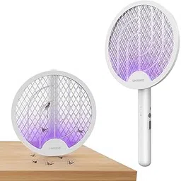 U1 UN1QUE Foldable Swivel Mosquito Bat, 3 in 1 Mosquito Racket USB Rechargeable, Bug Zapper Electric Fly Swatter with UV Light Lamp, Hangable Mosquito Killler Racket with 1200mAh Lithium-ion Battery-picture-22