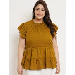 U&F Beyond Plus Size Round Neck Short Sleeves Top-picture-23