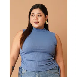 U&F Beyond Women Plus Size High Neck Ribbed Tank Top-picture-31