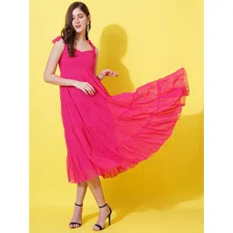 U&F Shoulder Straps A-Line Midi Dress-picture-40