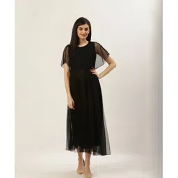 u&f Women Maxi Black Full Length Dress-picture-21