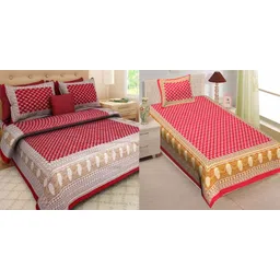 ubania collection 151 TC Cotton Single, Double Paisley Flat Bedsheet-picture-45