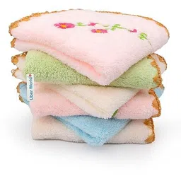 Uber World Face Towels for Women Girls Floral Embroidery Microfiber ["Multicolor"] Handkerchief-picture-38
