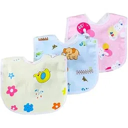 Uber World Baby Bibs - Feeding and Drooling for Infants and Toddlers, Two Layered (Upper Soft Velvet and Lower Waterproof Layer), Quick Dry, Cute Prints, Reinforced Edges, Multi Colors, Pack of 3-picture-13