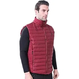 ubersweet NOGA Electric Heating Vest USB Stand-upCollar Charging Men's Electric Vest Cold and Warm Lightweight.Third Gear Temperature Control Mobile Charging Red-picture-24