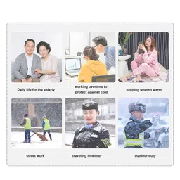 ubersweet USB Heated Vest, Blue Quick Warming Heated Vest Stand Collar Zipper Pocket for Winter Travel (L 52.5‑60kg) image 5