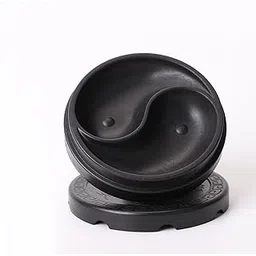 Ubervia 1pc Tai Chi Shape 4 Inch Chinese Inkstone Rectangle Calligraphy Ink Stone Student Ink Well with Cover Inkwell Grinding Ink-Well-picture-29
