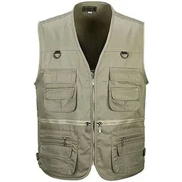 ubervia Ubervia® Men’s Utility Outdoor Vest – Polyester Multi-Pocket Zip Hunting, Fishing & Travel Jacket, Khaki (XXL)-picture-26