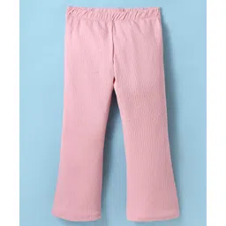 UCB Cotton Knit Full Length Textured Solid Color Trouser - Pink-picture-28