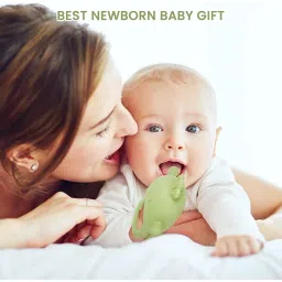 UCRAVO 1 Pack Teething Toys for Baby, Teething Mitten for Babies, Baby Toys 0-6 Months, Silicone Teether for Toddler Infant, Baby Boy Girl Shower Gifts Teething Relief Chew Toys(Green) image 4