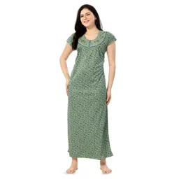 UDHATIKRAMAN Embroidered Maxi Nightdress-picture-19