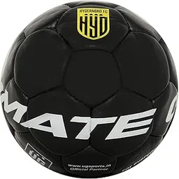 UG Sports Hand Stitched Football for Youth and Adult | Suitable for Hard Ground Without Grass, Training | Professional Soccer PU Classic Black Football Size- 5-picture-10