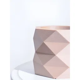 UGAOO Faceted Brown Wooden Planter image 3