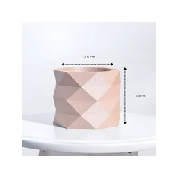 UGAOO Faceted Brown Wooden Planter image 5