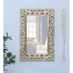 ujjwal wood Brass Brass Gothic Wall Mirror-picture-22