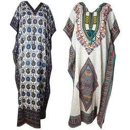 ukal Combo Pack of 2 Printed Women’s Polyester Night Gown/Night Dress/Nighty with Robe Gown (Free Size, Multicolor)-picture-15