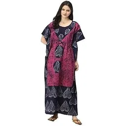 UKAL Cotton Kaftan Dress Maxi Long Tunic Batik One Size-picture-48