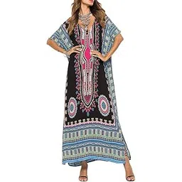 ukal Women's One Size Kaftan Wedding Dresses Sleepwear Cover Ups Drawstring-picture-34