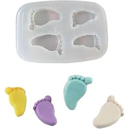 UKIYO international® - Baby Feet Silicone Mold 3D New Footprints Molds 4 Cavity for Candle Making Baby Shower Mould Fondant Cake Decoration Chocolate Making DIY-picture-12