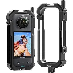 ULANZI Select Protective Cage for insta360 X3 Accessories-ULANZI C-X3 insta360 X3 Vlog Case I Aluminum Alloy I2 Cold Shoe I Silicone Lens Cover ICarrying Bag INo Block Mic Mount & Battery Replacement-picture-23