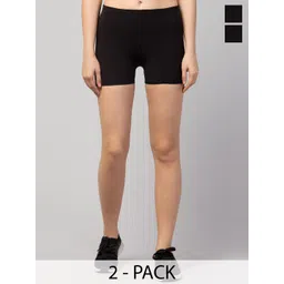 ULLAS Women Pack Of 2 Dri-FIT Running Sports Shorts-picture-25