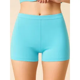 UllasPemium Women Pack Of 2 Blue & White High Coverage Mid Rise Cotton Blend Boy Shorts-picture-39