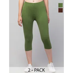 UllasPemium Women Pack of 2 Mid-Rise Skinny Fit Capris-picture-12