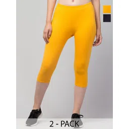 UllasPemium Women Pack of 2 Mid-Rise Skinny Fit Capris-picture-10