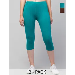 UllasPemium Women Pack Of 2 Skinny Fit Capris-picture-11