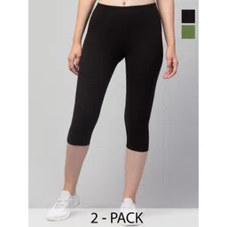 UllasPemium Women Pack Of 2 Skinny Fit Capris-picture-21