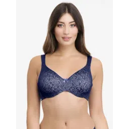 Ultimo Ink Blue Under Wired Non Padded Full Coverage Bra-picture-20